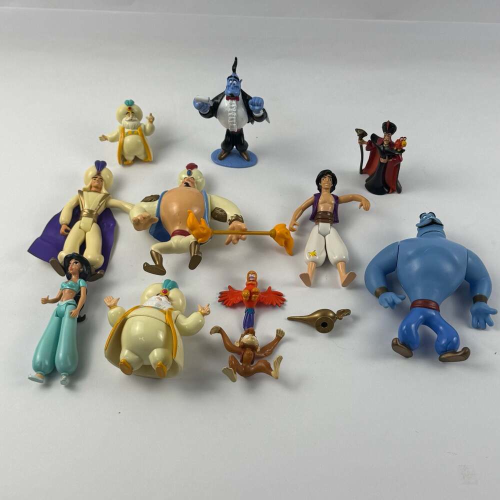 Vintage Disney Aladdin Mixed Lot of Action Figures 1990 Mattel